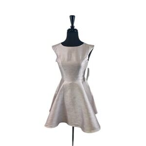 Un Deux Trois UDTFashion Pink Metallic Party Dress Fit and Flare Size 12
